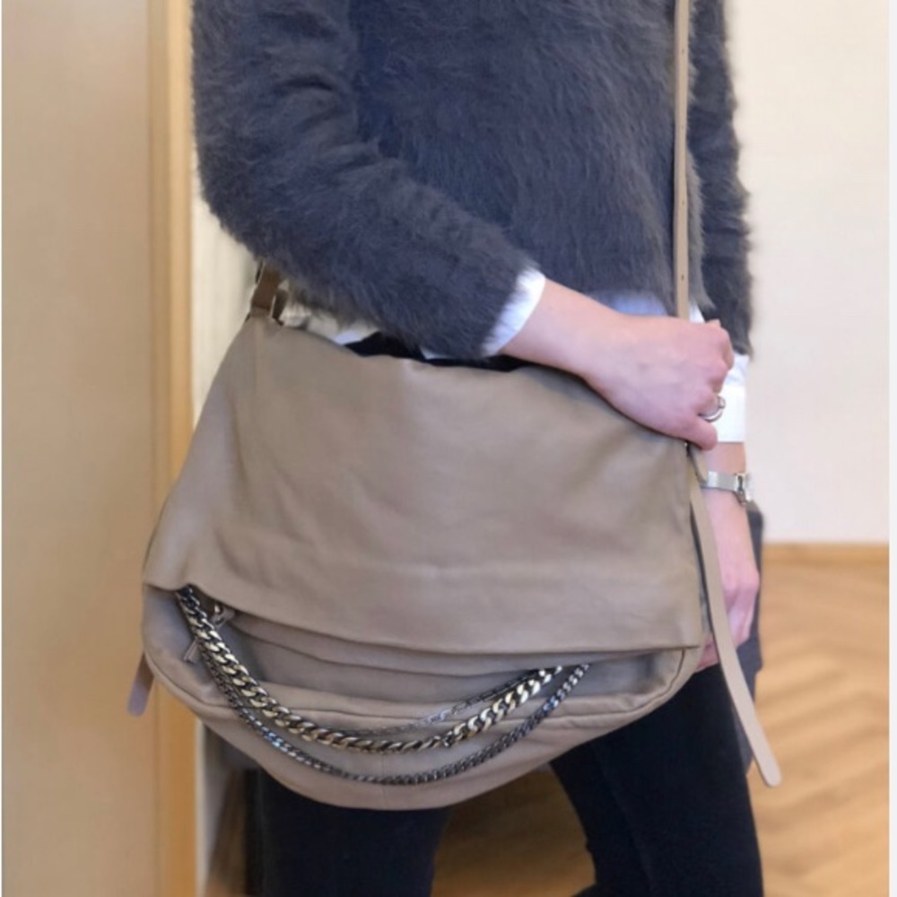 Like new jimmy choo camel shoulder/cross body biker bag